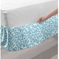 thumbnail image 2 of Flip Flop Bed Skirt, Pairs of Beach Thongs Design in Pale Blue Shade on White Background, Elastic Bedskirt Dust Ruffle Wrap Around for Bedding Decor, 4 Sizes, Pale Blue and White, by Ambesonne, 2 of 2