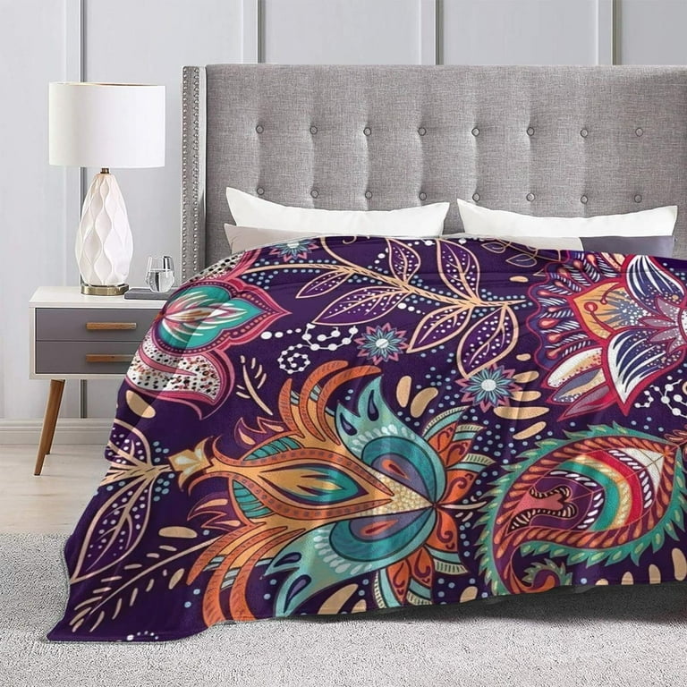 Paisley bed throw sale
