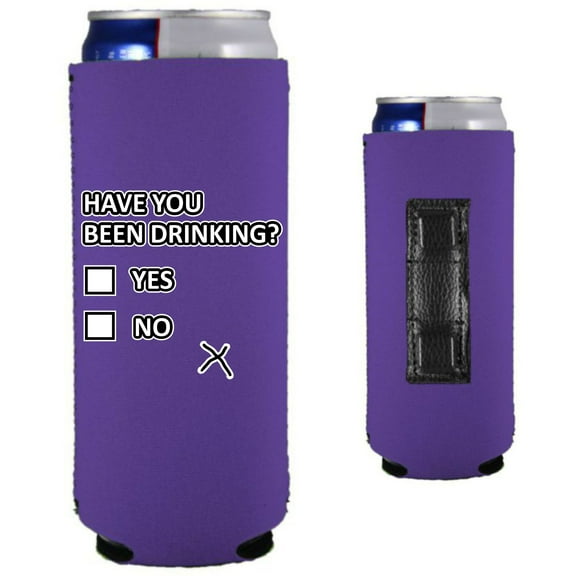 Have You Been Drinking Magnetic Slim Can Coolie (Purple)