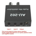 thumbnail image 4 of Small Sound  Mixer, Lightweight DC 5-24V 2 In 2 Out Metal Construction Stereo Distributor Mixer  For PC For Speaker, 4 of 8