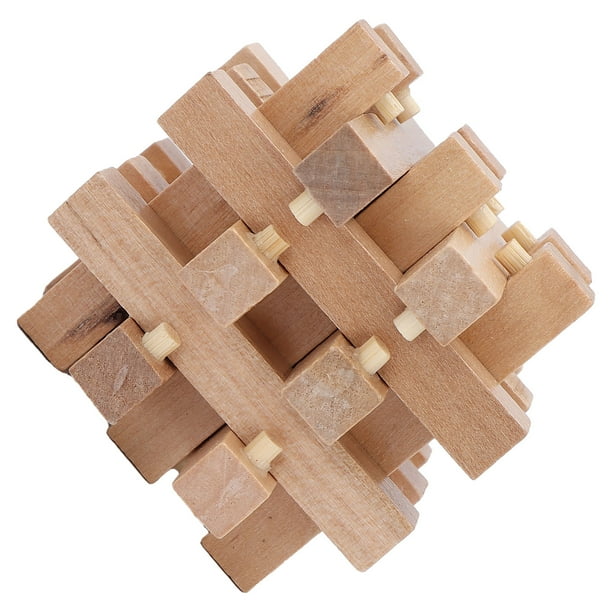 Rompecabezas de Madera de 18 Piezas Juguete de Bloqueo de Rompecabezas Inteligente Juguete de Juego de Rompecabezas de Madera Entrelazados Juguete de