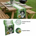 thumbnail image 5 of St. Patrick's Day Table Runner - 120 Inch Long, Kitchen Dining Table Runner Dresser Scarves, Spring Cute Cat Beer Green Clovers Farmhouse Decor for Coffee Tables Wedding Party Banquet, 5 of 8