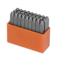 thumbnail image 3 of Steel Metal  Set, Orange Easy To Storage Metal Stamps 27 Pcs  For Leather, 3 of 8