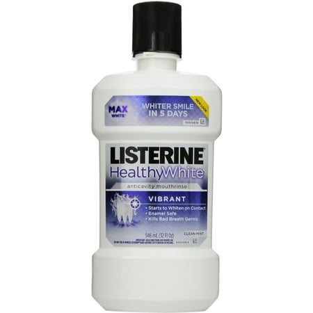 Listerine Healthy White Anticavity Mouthrinse, 32 oz (Pack of 3)