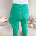 thumbnail image 2 of CPNG Toddler Baby Girls Boys Leggings Thin Cotton Solid Color Skinny Pants Soft Knit Ankle Length Leggings with Pockets(B,18-24 Months), 2 of 9