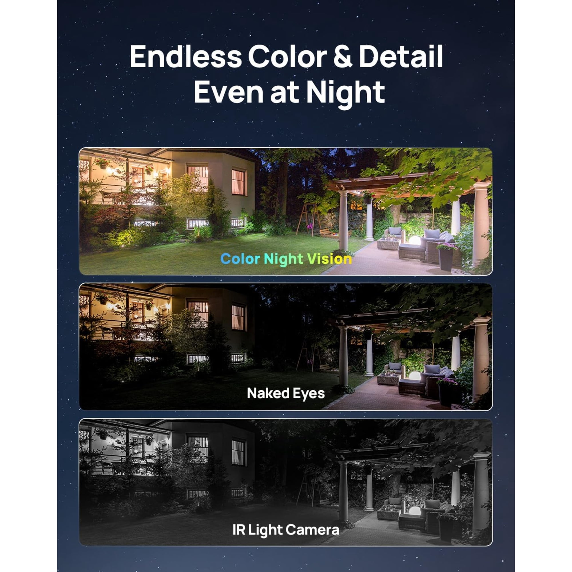 Anona HM1009-04 4k Solar Security Cameras Wireless Outdoor - 8mp Color Night Vision, 24/7 Aov Recording - 4pack