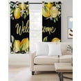 thumbnail image 2 of Yellow Lemons Blackout Curtains for Bedroom/Living Room, Thermal Insulated Kitchen Curtains, Summer Fruits Leaves Botanical Black Grommet Darkening Window Treatment Drapes 52"x63"x2, 2 of 8