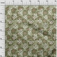 thumbnail image 2 of oneOone Cotton Jersey Light Green Fabric Floral & Texture Sewing Material Print Fabric By The Yard 58 Inch Wide, 2 of 4