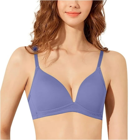 Blczomt Sexy Women s Bras On Clearance Balconette No Underwire Push Up Blue Bra