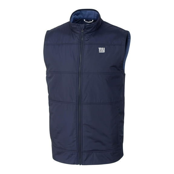 Men's Cutter & Buck Navy New York Giants Big & Tall Stealth Full-Zip Vest
