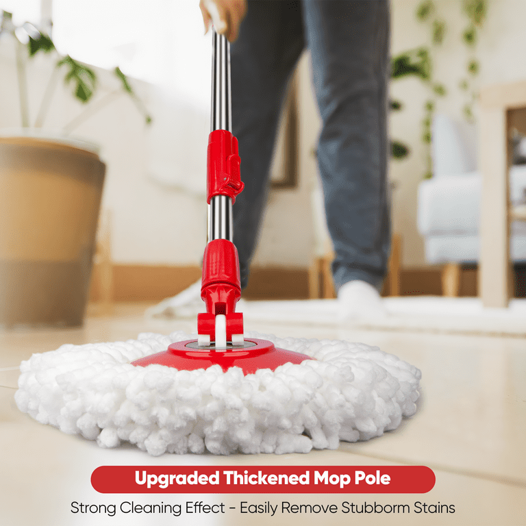 monapy☆ Sugarday Spin Mop and Bucket System, Durable Stainless Steel