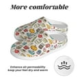 thumbnail image 6 of Daiia Cooking Utensils Print Women’s Fuzzy Slippers Memory Foam Lightweight House Shoes Cozy Loafer Flannel House Shoes-44/45, 6 of 7