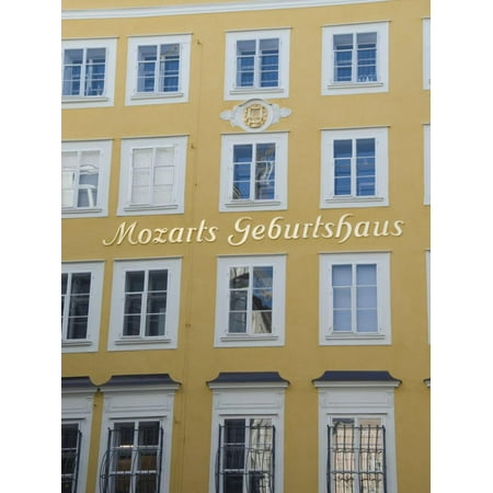 Mozart's Birthplace, Now a Museum, in Getreidegasse, Salzburg, Austria, Europe Print Wall Art By Robert