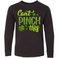 thumbnail image 3 of Inktastic St. Patrick's Day Can't Pinch This Hand Lettering Long Sleeve Youth T-Shirt, 3 of 5