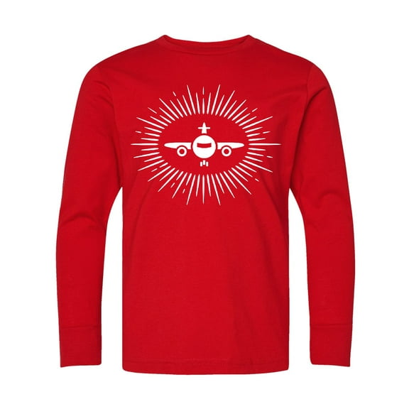 Inktastic Airplane Future Pilot Long Sleeve Youth T-Shirt