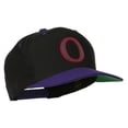thumbnail image 5 of Greek Alphabet OMICRON Embroidered Cap - Black Purple OSFM, 5 of 5