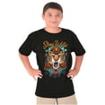 thumbnail image 5 of Stay Wild Tiger Head Rose Tattoo Crewneck T Shirts Boy Girl Teen Brisco Brands S, 5 of 6
