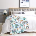 thumbnail image 5 of Flowers Sea Turtle Blanket Sea Turtle Gifts for Women Throw Blanket,Turtle Gifts for Turtle Lovers,Bed Blanket Cozy Air Conditioning Blanket Plush Blanket for Bedroom Sofa Car Office,Baby Size-30"x40", 5 of 6