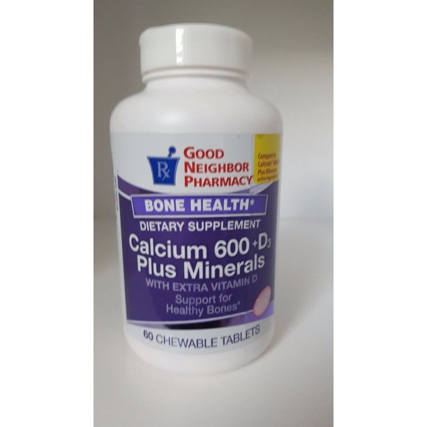 Gnp Calcium+d Plus Minerals 600 Mg Chewable 60ct Bone Health