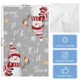 thumbnail image 5 of Gray Snowman Christmas 1 Pack Kitchen Towel, Water Absorbent Dish Towel, Xmas Snowflake Birds Decorative Hand Towels - Quick Drying Cloth for Cooking Baking, 18x28 Inch, 5 of 8