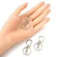 thumbnail image 5 of 10Pcs Alloy Keychain Clasp Findings with Alloy Swivel Clasp and Iron Rings Platinum 50mm, 5 of 6