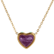 thumbnail image 1 of LuckyLy Collares para Mujer Oro 14k con Piedras Naturales, Acero Inoxidable Baño Oro 14k, Cadena y Dije – Joyería ideal como Regalos para Mujer San Valentín y Regalos para Mamá violeta Unitalla, 1 of 7