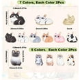thumbnail image 4 of 1 Box 24Pcs Cat Charms Bulk Enamel Cat Kitten Charm Cute Small Animal Pet Charms Black White Animals Cats Charms for Jewelry Making Charm DIY Necklace Earrings Bracelets Keychain Supplies, 4 of 5