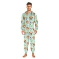 thumbnail image 6 of joogoo Cartoon Highland Cattle Flowers Unisex Adults Onesies Pajamas Jumpsuits L, 6 of 7