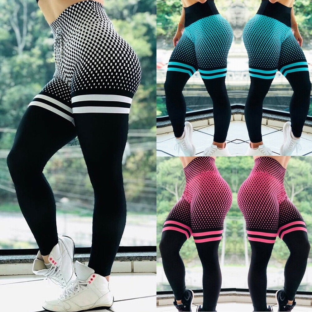 Women Yoga Pants High Waist Fitness Leggings Running Gym Clothes Sports Trousers 
