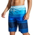 thumbnail image 4 of Puntoco Mens Shorts Summer Pants,Men'S Elastic Beach Pants with A Five Piece Length, Breathable Surfing Pants, Sport Drawstring Printed Shorts Blue 4(S), 4 of 5