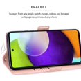 thumbnail image 6 of Wallet Phone Case for Samsung Galaxy A14, Lace Flower Shockproof PU Leather Case with Double Buckle and Cash Card Slots Holster for Samsung Galaxy A14 4G/5G,LSSK Rose Gold, 6 of 8