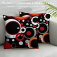 thumbnail image 3 of Nawypu  Red and Black Throw Pillow Covers Decor Decorative Throw Pillow Cover Abstract Modern Geometric Square Cushion Cases for Sofa Bed Couch, 3 of 5
