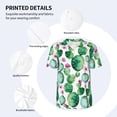 thumbnail image 3 of Lsque Cactus Plants Pattern Mens Polo Golf Shirts Funny Graphics Shorts Sleeve Button Shirts Baseball T-shirt-Large, 3 of 7