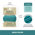thumbnail image 4 of The Beadsmith Waxed Brazilian Cord – Aqua, 0.7 mm Diameter, Light Wax, 15 Yards (13.7 m), 4 of 8