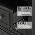 thumbnail image 4 of Litake Dresser for Bedroom, Vintage Dresser with 5 Drawers, Chest Drawers with Metal Handles and Steel Frame, Wood Organizer Storage for Living Room, Entryway, Kid's Room, 4 of 8