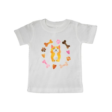 

Inktastic Cute Corgi Puppy Valentine with Hearts and Bones Gift Baby Boy or Baby Girl T-Shirt