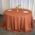 thumbnail image 3 of BalsaCircle 132" Round Polyester Tablecloths Wedding Terracotta, 3 of 6