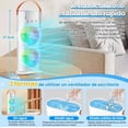 thumbnail image 2 of Mini Enfriador de Aire Portátil con Doble Ventilador LED RGB, 2 of 6