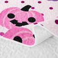 thumbnail image 5 of Homewish Coquette Pumpkin Ghost Twin Quilt Set for Teens, Cute Halloween Polka Dot Twin Coverlet Set, 2pcs, 5 of 7