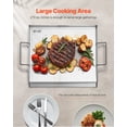 thumbnail image 4 of VEVOR 18x16 in Flat Top Griddle Stainless Steel Universal BBQ Grill Pan Cookware, 4 of 9