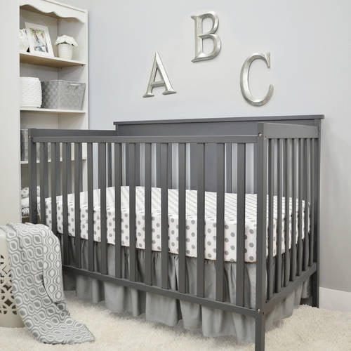 American Baby Company 3 Piece Crib Bedding Set Grey For Boys And