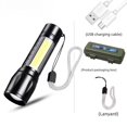 thumbnail image 3 of Mini linterna LED portátil de luz lateral recargable de largo alcance portátil para exteriores, linterna pequeña para el hogar, 3 of 4