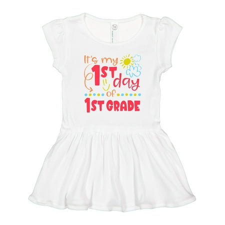 

Inktastic It s My 1st Day of 1st Grade Clouds and Sunshine Girls Toddler Dress