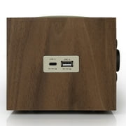 Tivoli Audio Model Three AM/FM Bluetooth Clock Radio with USB Charging Ports (Walnut / Beige)