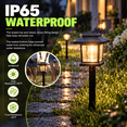 thumbnail image 4 of 12-Pack Solar Pathway Lights Outdoor, IP65 Waterproof LED Garden Lights with Auto On/Off, Warm White Landscape Lighting for Walkway, Yard, Patio and Driveway, Black, 4 of 7