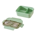 thumbnail image 1 of Japanese Bento Lunch Box 1250ml Leakproof Multifunctional Office Bento Box Food 2 Grids Green, 1 of 9