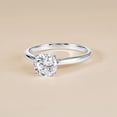 thumbnail image 5 of JeenMata Lab Grown Diamond 1 Carat Round Cut Solitaire Engagement Ring in 18K White Gold Plating for Women, 5 of 12