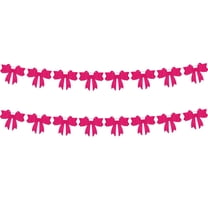 hulanddfd Purple Bows Garland - 118.11" Felts Bows Long String Banners Bows Background Wall Decoration for Wedding Party Family Gathering