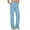 Light Blue, variant on QSXADF Women's Yoga Pants Athletic Straight Leg Pants Solid Athletic Casual Fashion Button Elastic Waist Pleated Pocket Tight Yoga Full Length Women's Pants