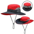 thumbnail image 3 of Womens Ponytail Sun Hat UV Protection Bucket Hats Foldable Wide Brim Hat for Beach Fishing Hiking, 3 of 8